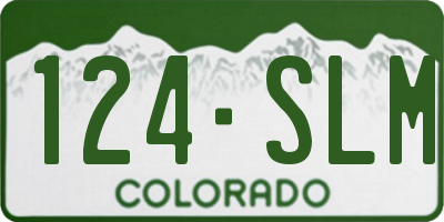 CO license plate 124SLM