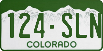 CO license plate 124SLN