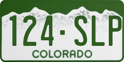 CO license plate 124SLP