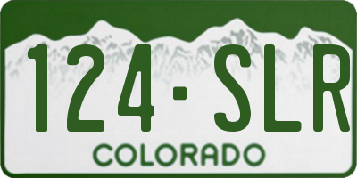 CO license plate 124SLR