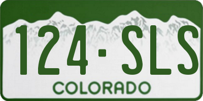 CO license plate 124SLS