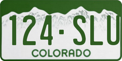 CO license plate 124SLU