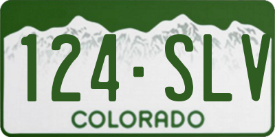 CO license plate 124SLV