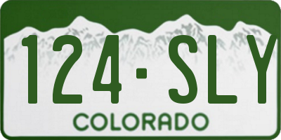 CO license plate 124SLY