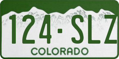 CO license plate 124SLZ
