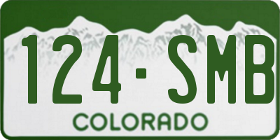 CO license plate 124SMB