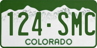 CO license plate 124SMC