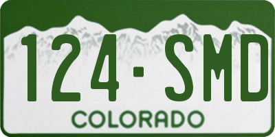 CO license plate 124SMD