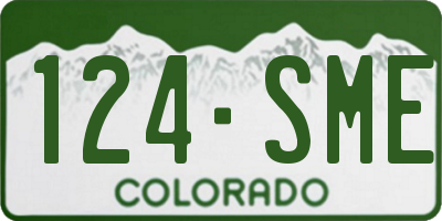CO license plate 124SME