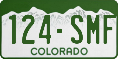 CO license plate 124SMF