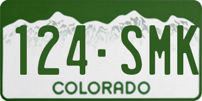 CO license plate 124SMK