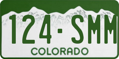 CO license plate 124SMM