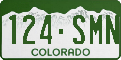 CO license plate 124SMN