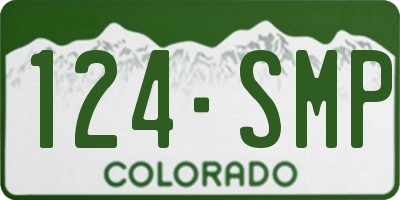 CO license plate 124SMP