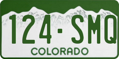 CO license plate 124SMQ
