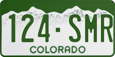 CO license plate 124SMR