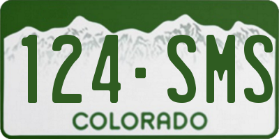 CO license plate 124SMS