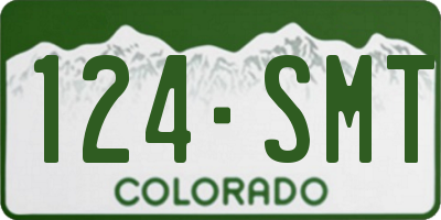 CO license plate 124SMT