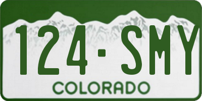 CO license plate 124SMY