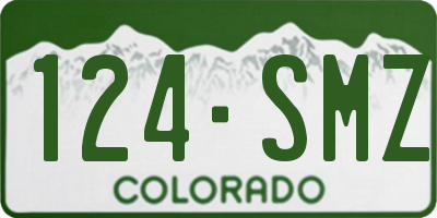 CO license plate 124SMZ