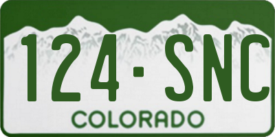 CO license plate 124SNC