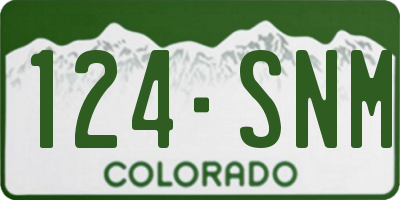 CO license plate 124SNM