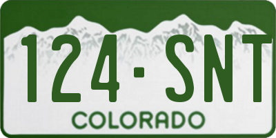 CO license plate 124SNT