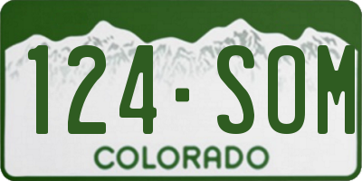 CO license plate 124SOM