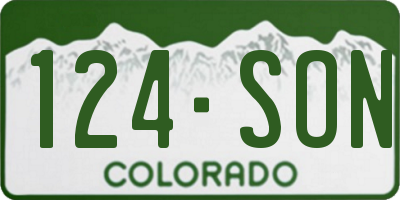 CO license plate 124SON