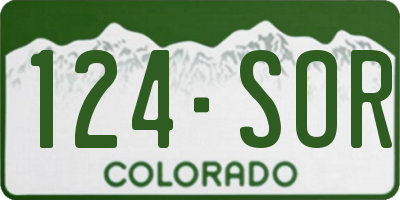 CO license plate 124SOR