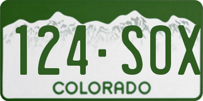 CO license plate 124SOX
