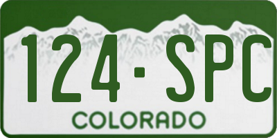 CO license plate 124SPC