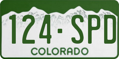 CO license plate 124SPD