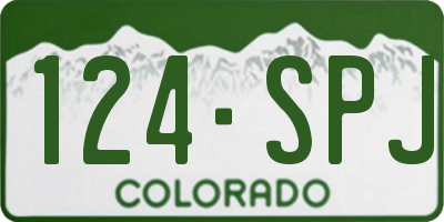 CO license plate 124SPJ