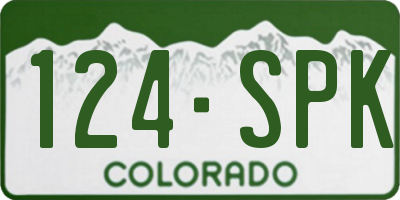 CO license plate 124SPK