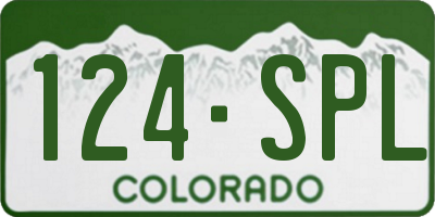 CO license plate 124SPL