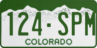 CO license plate 124SPM