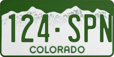 CO license plate 124SPN