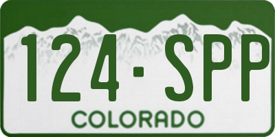 CO license plate 124SPP