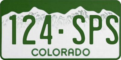 CO license plate 124SPS