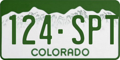 CO license plate 124SPT