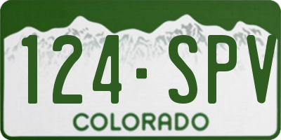 CO license plate 124SPV