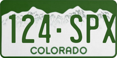 CO license plate 124SPX