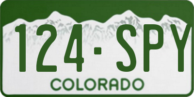 CO license plate 124SPY