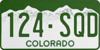 CO license plate 124SQD