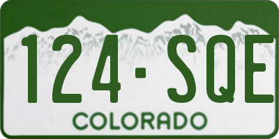 CO license plate 124SQE