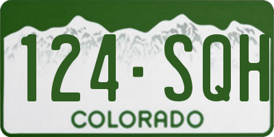 CO license plate 124SQH