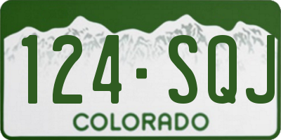 CO license plate 124SQJ