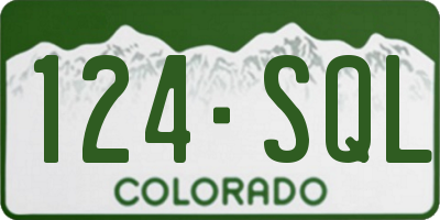 CO license plate 124SQL