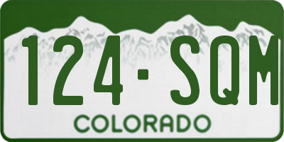 CO license plate 124SQM